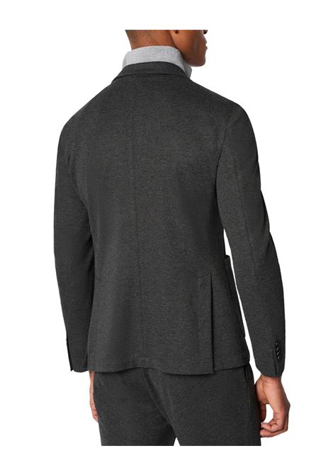 Giacca L.B.M. 1911 uomo 284555719 Grigia doppiopetto jersey tecnico anti-piega linee pulite bottoni gommati personalizzati spacchi laterali L.B.M. 1911 | Giacche | 2845557192